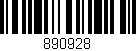Código de barras (EAN, GTIN, SKU, ISBN): '890928'
