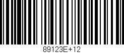 Código de barras (EAN, GTIN, SKU, ISBN): '89123E+12'