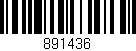 Código de barras (EAN, GTIN, SKU, ISBN): '891436'