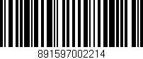 Código de barras (EAN, GTIN, SKU, ISBN): '891597002214'