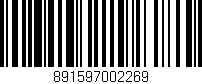 Código de barras (EAN, GTIN, SKU, ISBN): '891597002269'