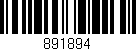 Código de barras (EAN, GTIN, SKU, ISBN): '891894'