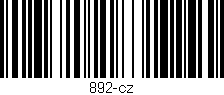 Código de barras (EAN, GTIN, SKU, ISBN): '892-cz'