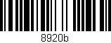 Código de barras (EAN, GTIN, SKU, ISBN): '8920b'