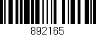 Código de barras (EAN, GTIN, SKU, ISBN): '892165'
