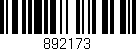 Código de barras (EAN, GTIN, SKU, ISBN): '892173'