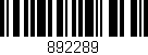 Código de barras (EAN, GTIN, SKU, ISBN): '892289'