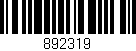 Código de barras (EAN, GTIN, SKU, ISBN): '892319'