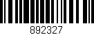 Código de barras (EAN, GTIN, SKU, ISBN): '892327'