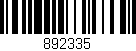 Código de barras (EAN, GTIN, SKU, ISBN): '892335'