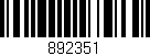Código de barras (EAN, GTIN, SKU, ISBN): '892351'