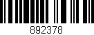 Código de barras (EAN, GTIN, SKU, ISBN): '892378'