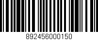 Código de barras (EAN, GTIN, SKU, ISBN): '892456000150'
