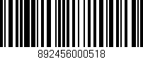 Código de barras (EAN, GTIN, SKU, ISBN): '892456000518'