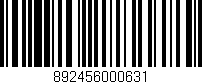 Código de barras (EAN, GTIN, SKU, ISBN): '892456000631'