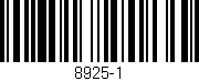 Código de barras (EAN, GTIN, SKU, ISBN): '8925-1'