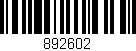 Código de barras (EAN, GTIN, SKU, ISBN): '892602'