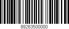 Código de barras (EAN, GTIN, SKU, ISBN): '89263500000'
