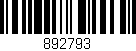 Código de barras (EAN, GTIN, SKU, ISBN): '892793'