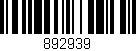 Código de barras (EAN, GTIN, SKU, ISBN): '892939'