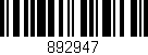 Código de barras (EAN, GTIN, SKU, ISBN): '892947'