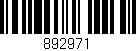 Código de barras (EAN, GTIN, SKU, ISBN): '892971'