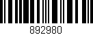 Código de barras (EAN, GTIN, SKU, ISBN): '892980'