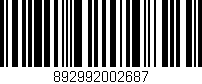Código de barras (EAN, GTIN, SKU, ISBN): '892992002687'
