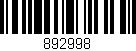 Código de barras (EAN, GTIN, SKU, ISBN): '892998'