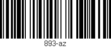 Código de barras (EAN, GTIN, SKU, ISBN): '893-az'