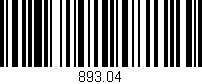 Código de barras (EAN, GTIN, SKU, ISBN): '893.04'