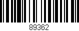 Código de barras (EAN, GTIN, SKU, ISBN): '89362'