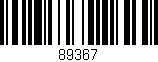 Código de barras (EAN, GTIN, SKU, ISBN): '89367'