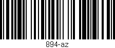 Código de barras (EAN, GTIN, SKU, ISBN): '894-az'