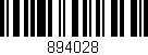 Código de barras (EAN, GTIN, SKU, ISBN): '894028'