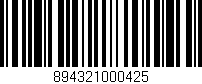Código de barras (EAN, GTIN, SKU, ISBN): '894321000425'