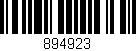 Código de barras (EAN, GTIN, SKU, ISBN): '894923'