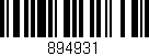 Código de barras (EAN, GTIN, SKU, ISBN): '894931'