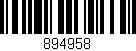 Código de barras (EAN, GTIN, SKU, ISBN): '894958'