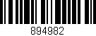 Código de barras (EAN, GTIN, SKU, ISBN): '894982'