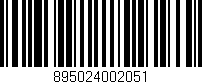 Código de barras (EAN, GTIN, SKU, ISBN): '895024002051'