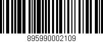 Código de barras (EAN, GTIN, SKU, ISBN): '895990002109'