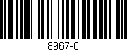 Código de barras (EAN, GTIN, SKU, ISBN): '8967-0'