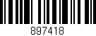 Código de barras (EAN, GTIN, SKU, ISBN): '897418'