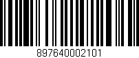 Código de barras (EAN, GTIN, SKU, ISBN): '897640002101'