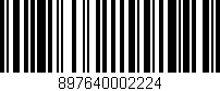 Código de barras (EAN, GTIN, SKU, ISBN): '897640002224'