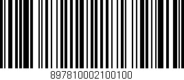 Código de barras (EAN, GTIN, SKU, ISBN): '897810002100100'