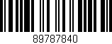 Código de barras (EAN, GTIN, SKU, ISBN): '89787840'