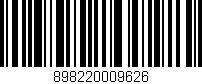 Código de barras (EAN, GTIN, SKU, ISBN): '898220009626'