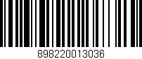 Código de barras (EAN, GTIN, SKU, ISBN): '898220013036'